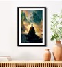 Monk Meditation Brown Vinyl Painting