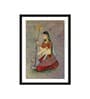 Mughal Lady Playing Veena Brown Vinyl Painting