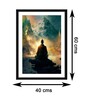 Monk Meditation Brown Vinyl Painting
