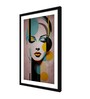 Women Face Brown Vinyl Painting