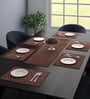 Donald (18x13) Brown Polyester (Set of 7) Table Linen Set