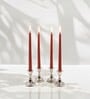 Brown Wax Taper Candles Set Of 4