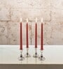 Brown Wax Taper Candles Set Of 4