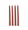 Brown Wax Taper Candles Set Of 4