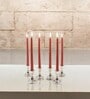 Brown Wax Taper Candles Set Of 6