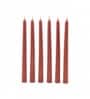 Brown Wax Taper Candles Set Of 6