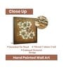 Brown White Floral Wall Painting Embossed Original Painting On Canvas
