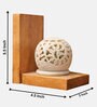 Ball Shape Brown Wood & Marble Book End