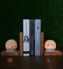 Ball Shape Brown Wood & Marble Book End
