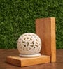Ball Shape Brown Wood & Marble Book End