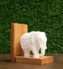 Slon White Wood & Marble
Book End