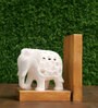 Slon White Wood & Marble
Book End