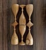 Brown Wood (Set of 2) Wine Glasses