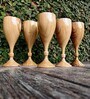 Brown Wood (Set of 2) Wine Glasses
