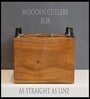 Brown Wood Cutlery Stand