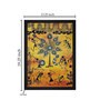 Brown Wood "Ethnic Tribal Dhokra and Warli Art" Textured Paper Scratch & Dust Proof Framed Art Print