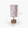Lampost Beige Fibre Shade Table Lamp with Wood Base