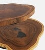 Brown Wood Handcrafted 2 Tire Cake Stand