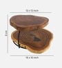 Brown Wood Handcrafted 2 Tire Cake Stand