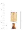 Callam Brown Wood Shade Table Lamp With Wood Base