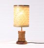 Callam Brown Wood Shade Table Lamp With Wood Base