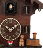 Brown Wooden Dog Analog Cuckoo Clock