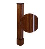 Brown Shade Floor Lamp With Wood Base