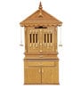 Brown Teak Wood Floor Rested Mandir With Door