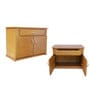 Brown Teak Wood Floor Rested Mandir With Door