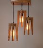 Jet Brown Solid Wood Cluster Hanging Light
