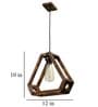 Zayn Brown Wood Hanging Light
