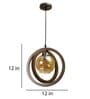 Benvie Brown Wood Hanging Light