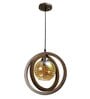 Benvie Brown Wood Hanging Light
