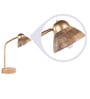 Brown Wood Shade Study Lamp with Brown Base