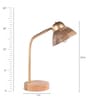 Brown Wood Shade Study Lamp with Brown Base