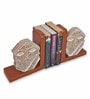 Lady Faced Brown Engineered Wood Bookend