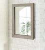 Wooden Rectangle Wall Mirror in Brown colour