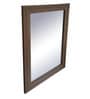 Brown Engineered Wood Rectangle Wall Mirror