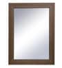 Brown Engineered Wood Rectangle Wall Mirror