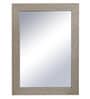 Wooden Rectangle Wall Mirror in Brown colour