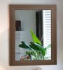 Brown Engineered Wood Rectangle Wall Mirror