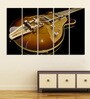 Brown Wood Multiple Frames Beautiful Guitar Art Panels