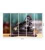 Brown Wood Multiple Frames Beautiful Lord Ganesha Art Panels