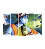 Brown Wood Multiple Frames Beautiful Radha Krishna Art Panels