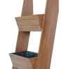 Brown Wood Polymer Composite Two Step Ladder Large Planter