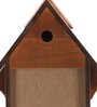 Brown Wood Single Bird and Pendulum Hut Shape Cuckoo Clock