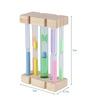 Brown Wood Six Colored Sand Timer
