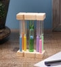 Brown Wood Six Colored Sand Timer