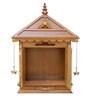 Brown Teak Wood Floor Rested Mandir With Door