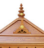 Brown Teak Wood Floor Rested Mandir With Door